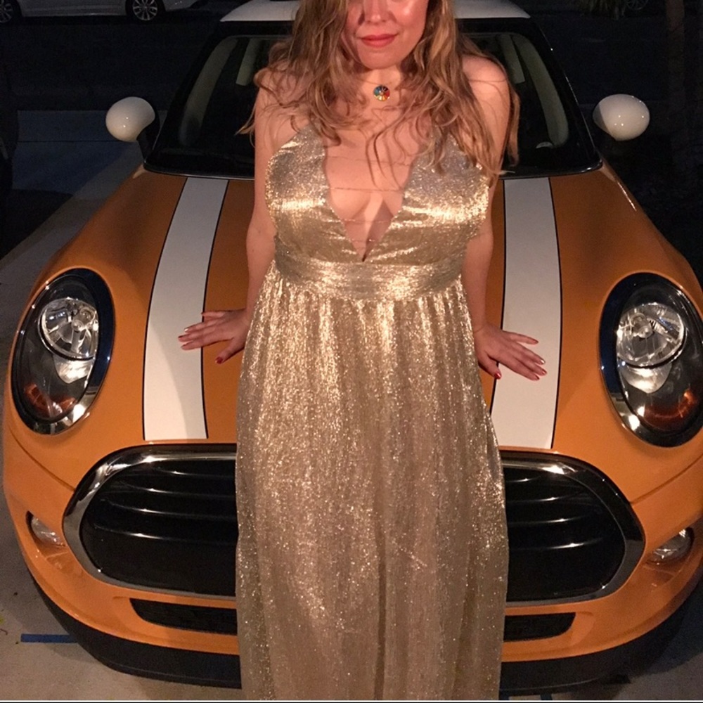 Lulu’s gold maxi dress